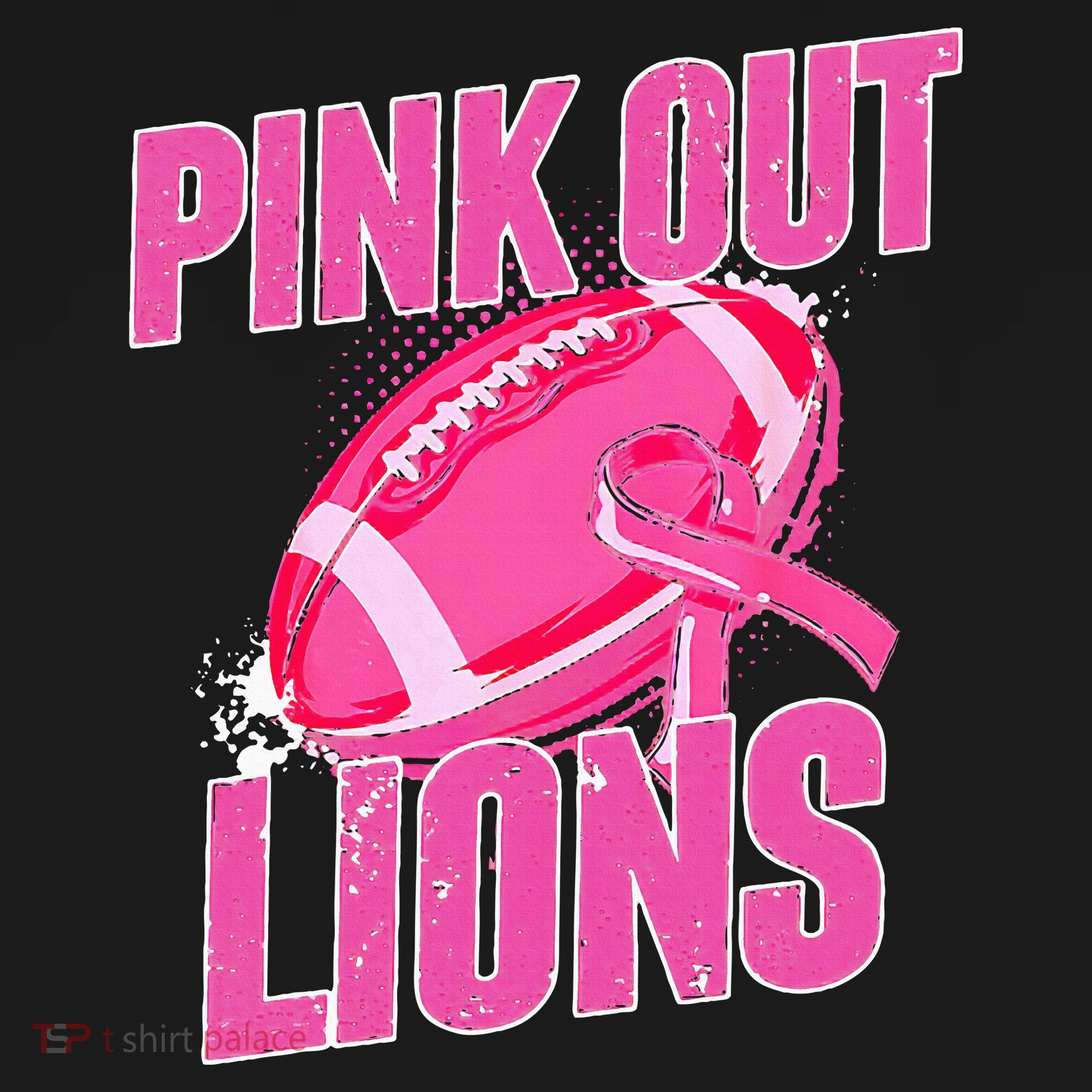 Lions Out Football Tackle Breast Cancer Women's Tank Top