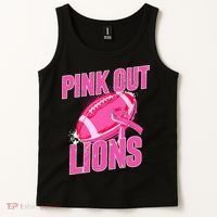 Lions Out Football Tackle Breast Cancer Tank Top thumb 2