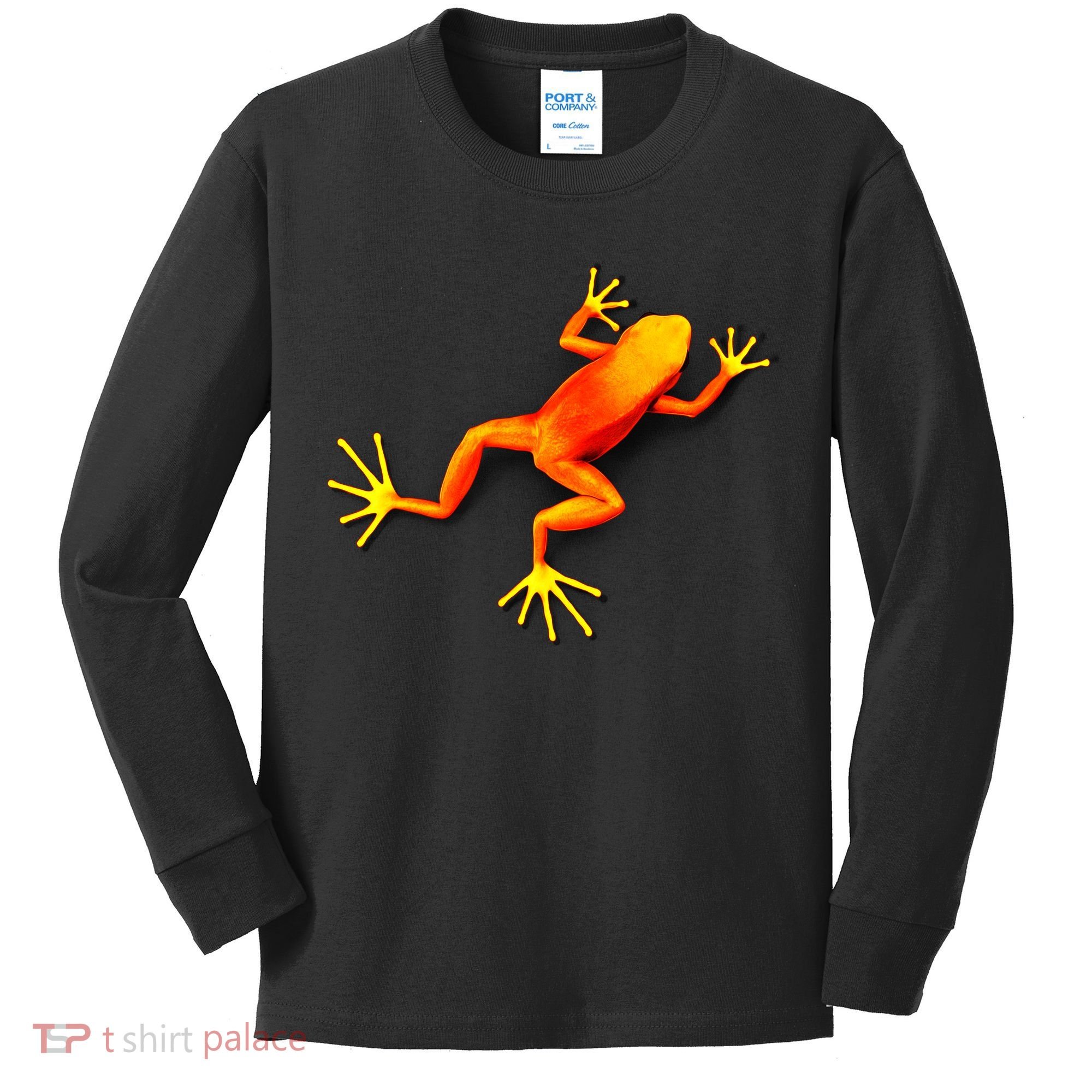 Little Orange Frog Kids Long Sleeve Shirt