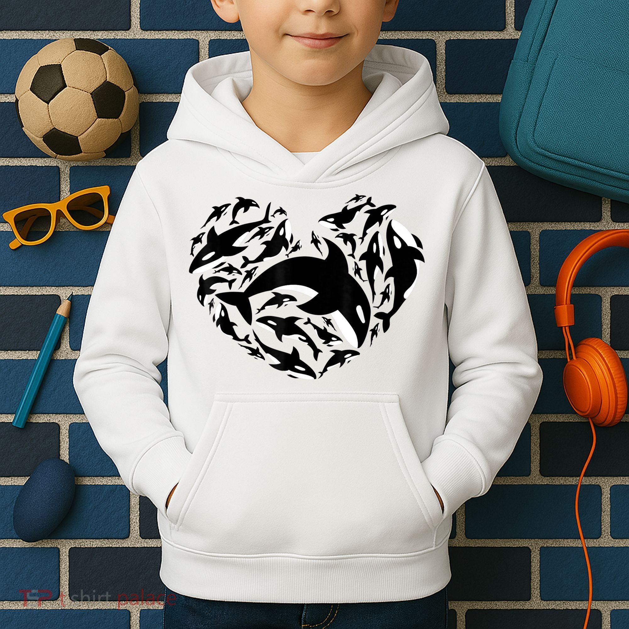 Love Orca Gifts Killer Whale Kids Hoodie