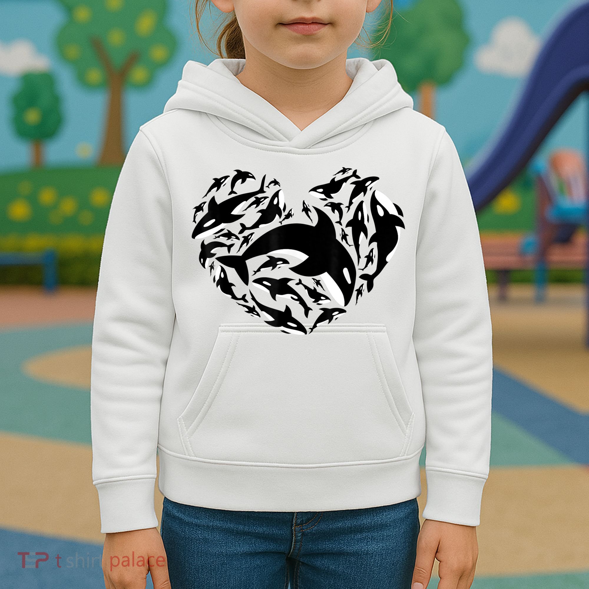 Love Orca Gifts Killer Whale Kids Hoodie