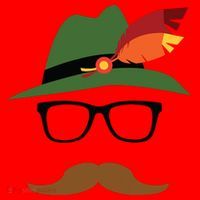 Lederhosen Oktoberfest German Face Glasses Halloween Costume Santa Hat thumb 1