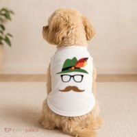 Lederhosen Oktoberfest German Face Glasses Halloween Costume Doggie Tank thumb 2