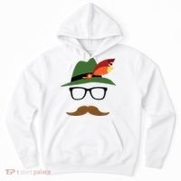 Lederhosen Oktoberfest German Face Glasses Halloween Costume Hoodie thumb 0