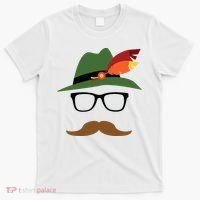 Lederhosen Oktoberfest German Face Glasses Halloween Costume T-Shirt thumb 0