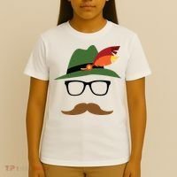 Lederhosen Oktoberfest German Face Glasses Halloween Costume T-Shirt thumb 4