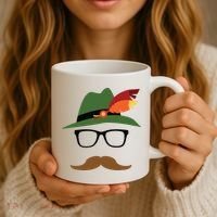 Lederhosen Oktoberfest German Face Glasses Halloween Costume Coffee Mug thumb 3