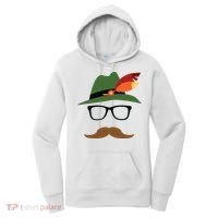 Lederhosen Oktoberfest German Face Glasses Halloween Costume Women's Hoodie thumb 0