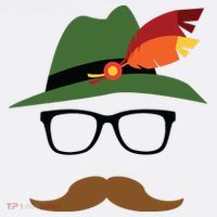 Lederhosen Oktoberfest German Face Glasses Halloween Costume Mousepad thumb 1