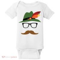 Lederhosen Oktoberfest German Face Glasses Halloween Costume Baby Bodysuit thumb 0