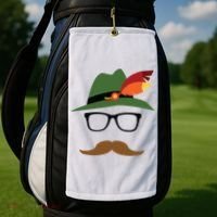 Lederhosen Oktoberfest German Face Glasses Halloween Costume Golf Towel thumb 2