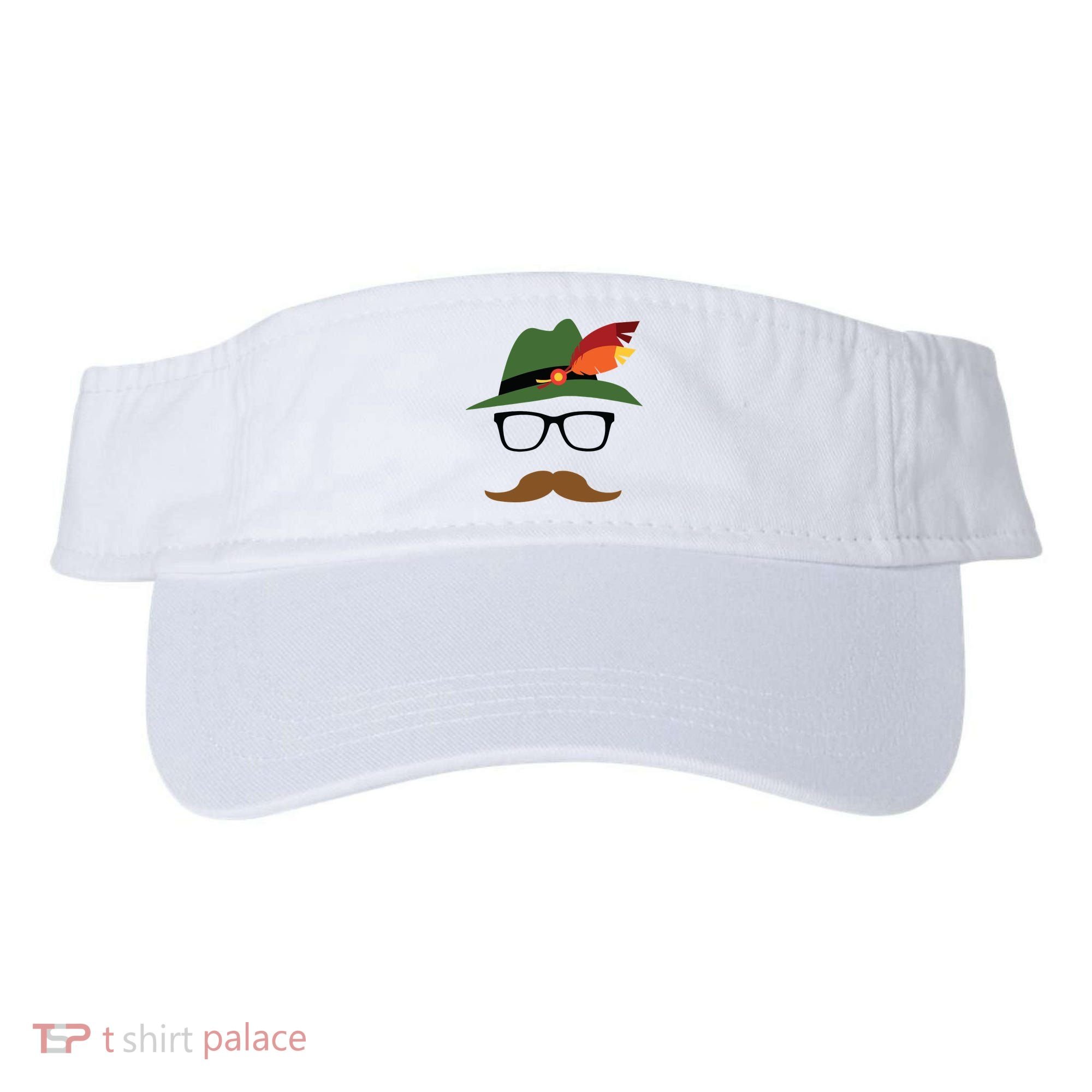 Lederhosen Oktoberfest German Face Glasses Halloween Costume Visor