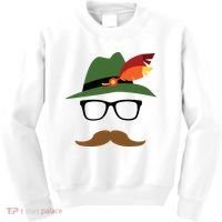 Lederhosen Oktoberfest German Face Glasses Halloween Costume Kids Sweatshirt thumb 0