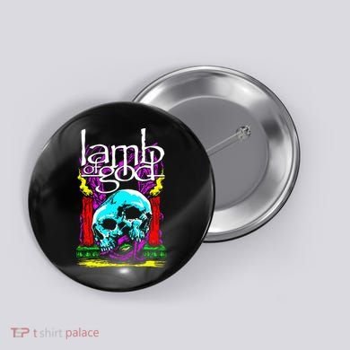 Lamb of God – Candle Skull Button