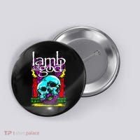 Lamb of God – Candle Skull Button thumb 0
