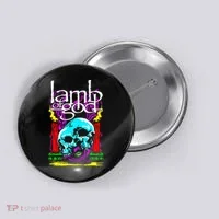 Lamb of God – Candle Skull Button thumb 0