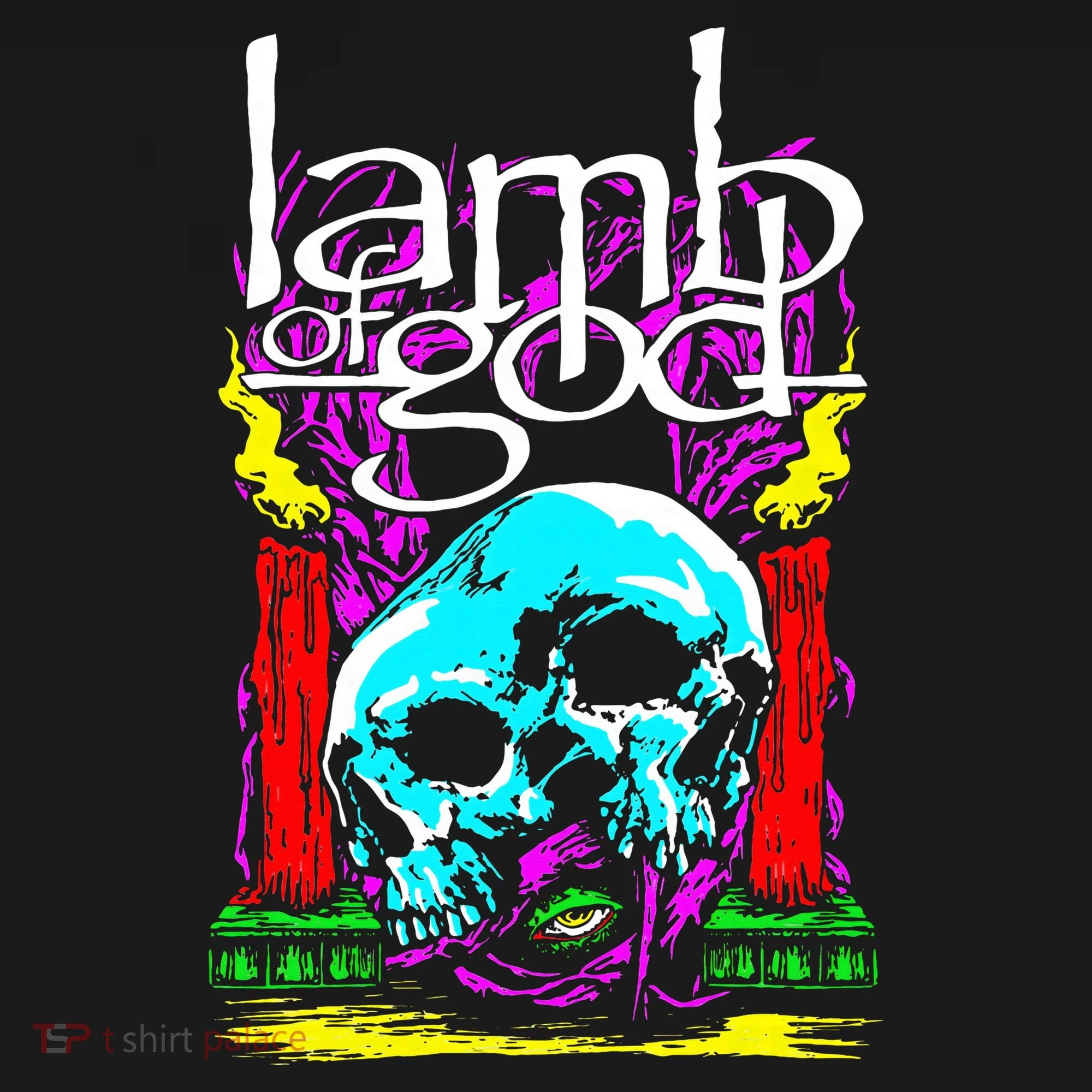 Lamb of God – Candle Skull Button