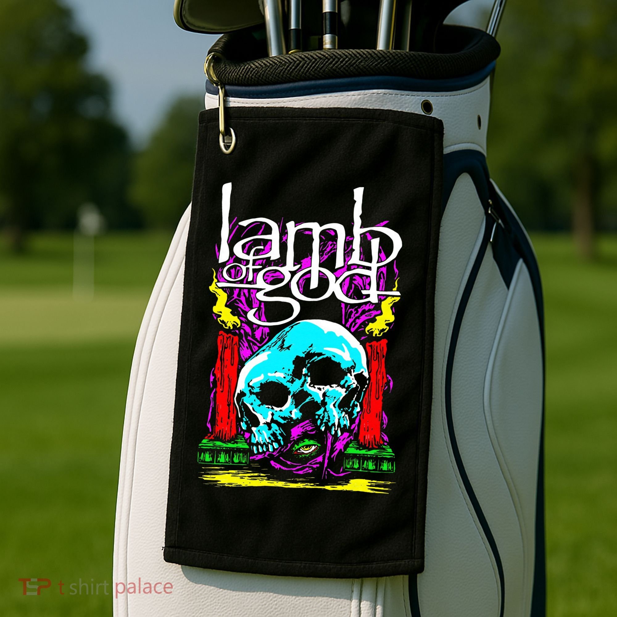 Lamb of God – Candle Skull Golf Towel
