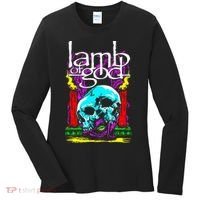 Lamb of God – Candle Skull Women's Long Sleeve Shirt thumb 0