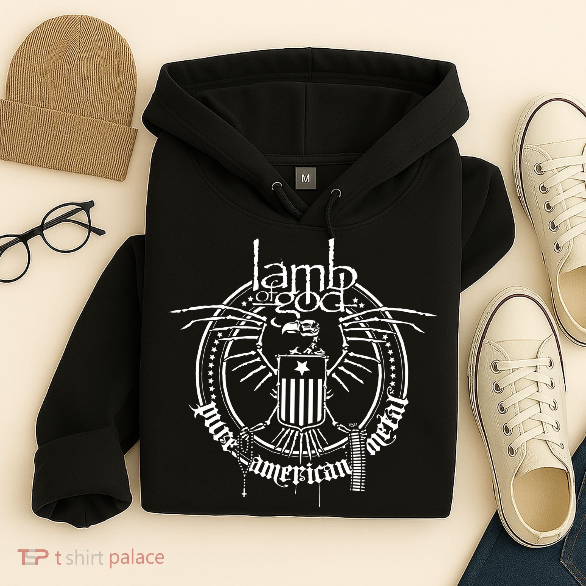 Lamb of God – Skeleton Eagle Hoodie