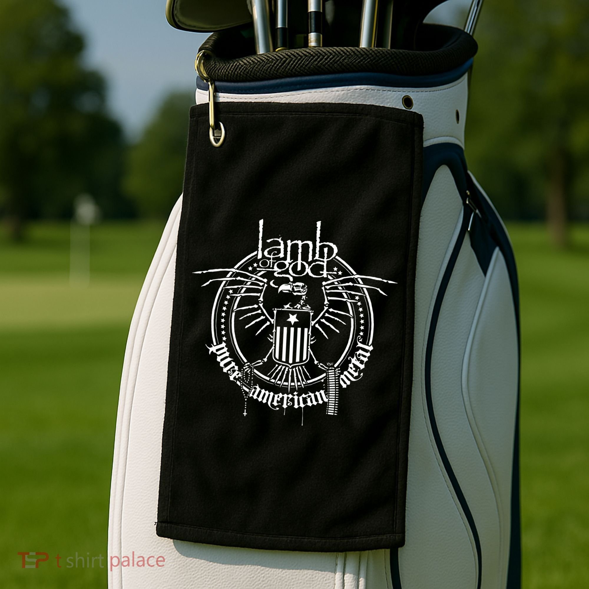 Lamb of God – Skeleton Eagle Golf Towel