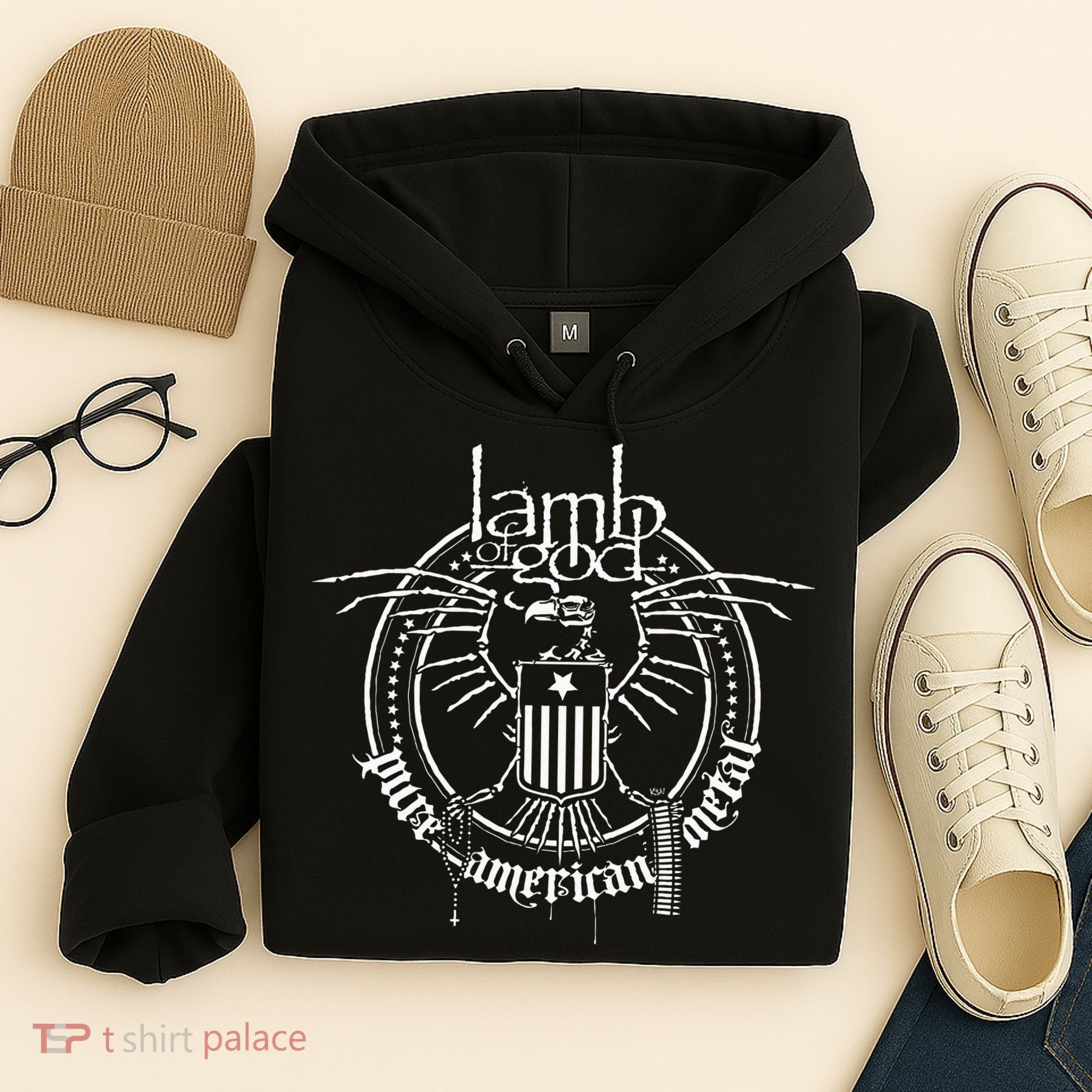 L.A.M.B Of G.O.D Skeleton Eagle Hoodie