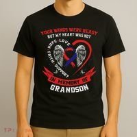 Loss Of Grandson Chd Awareness Month Heart Disease T-Shirt thumb 3