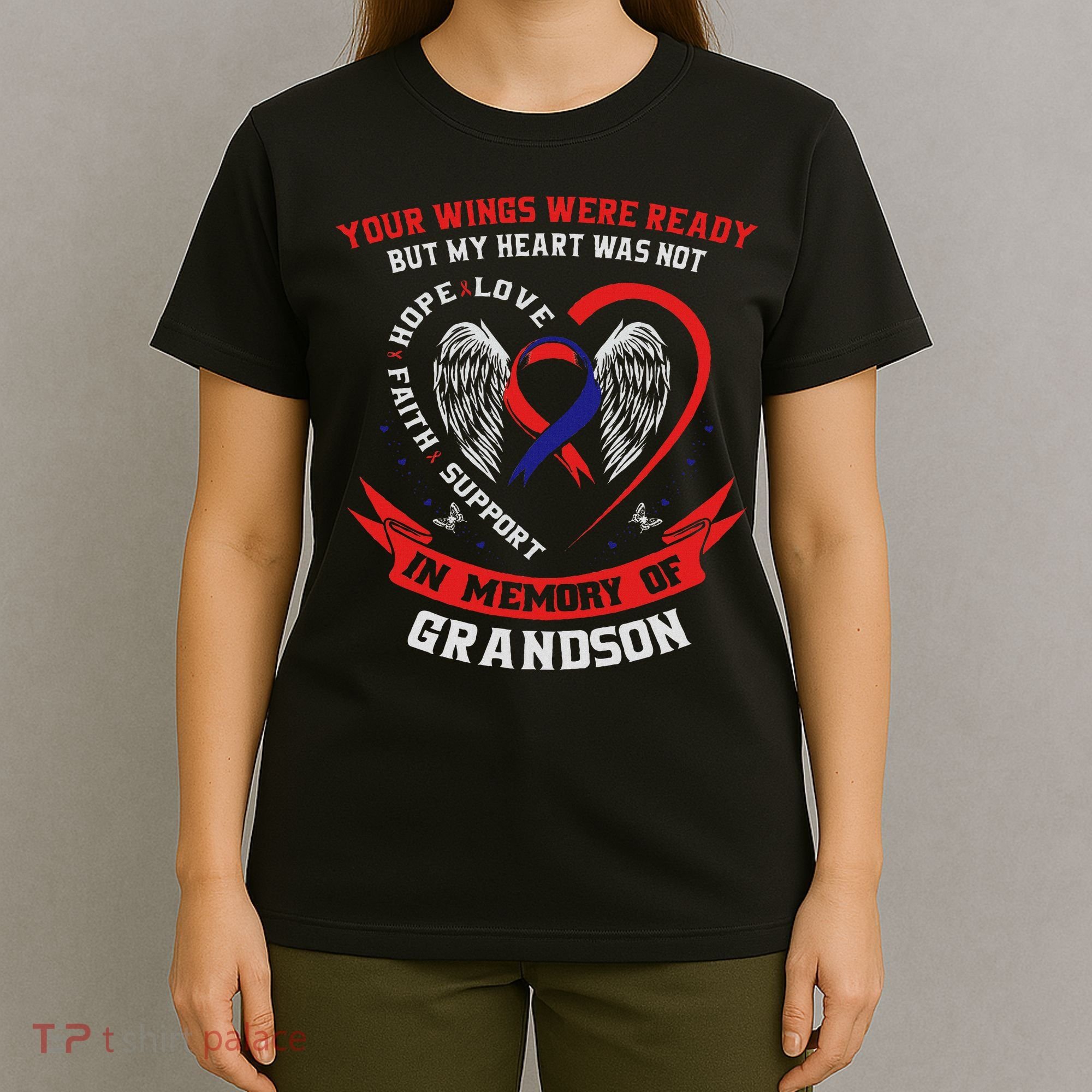 Loss Of Grandson Chd Awareness Month Heart Disease T-Shirt