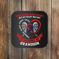 Loss Of Grandson Chd Awareness Month Heart Disease Coaster thumb 0