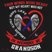 Loss Of Grandson Chd Awareness Month Heart Disease Baby Bodysuit thumb 2