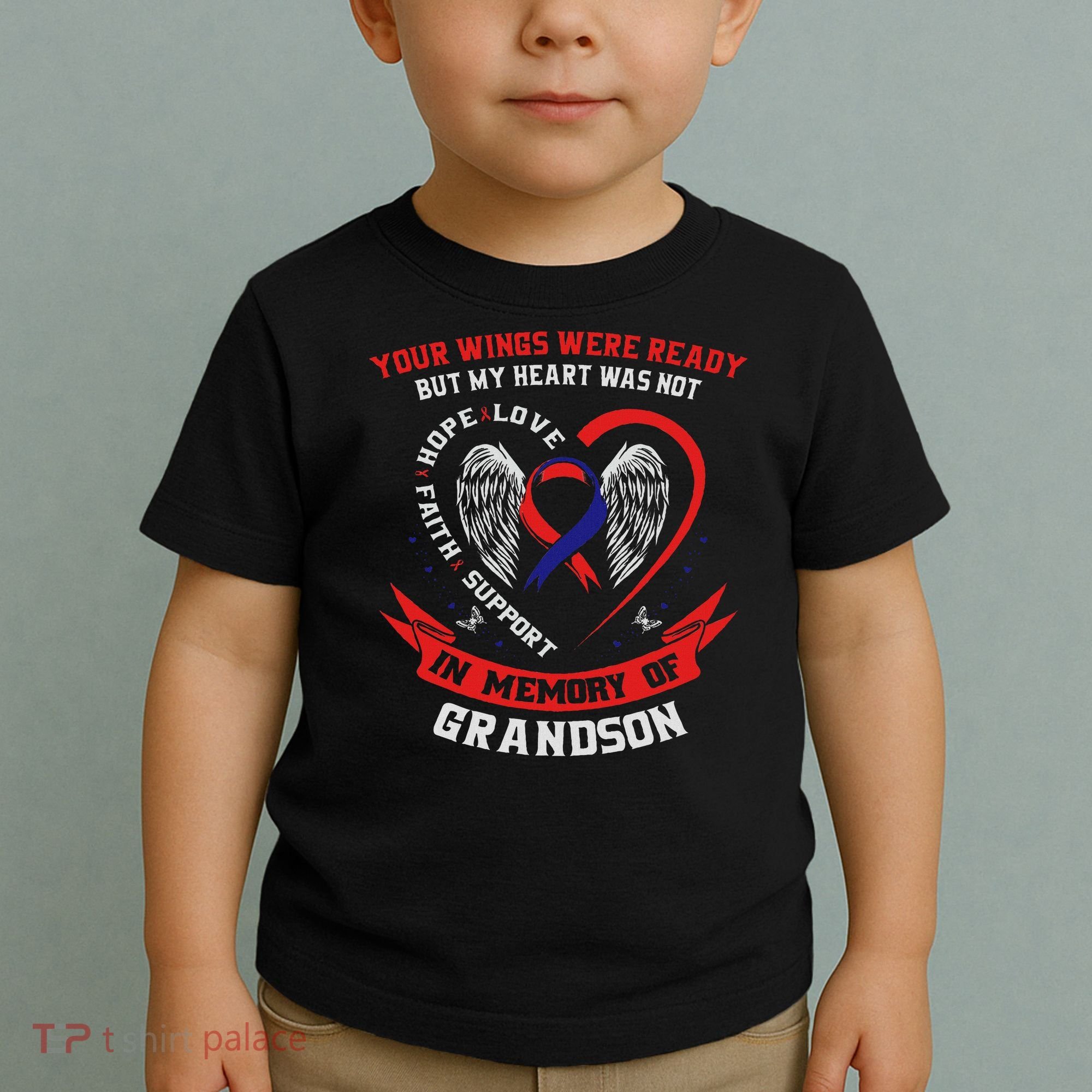 Loss Of Grandson Chd Awareness Month Heart Disease Toddler T-Shirt