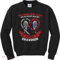 Loss Of Grandson Chd Awareness Month Heart Disease Kids Sweatshirt thumb 0