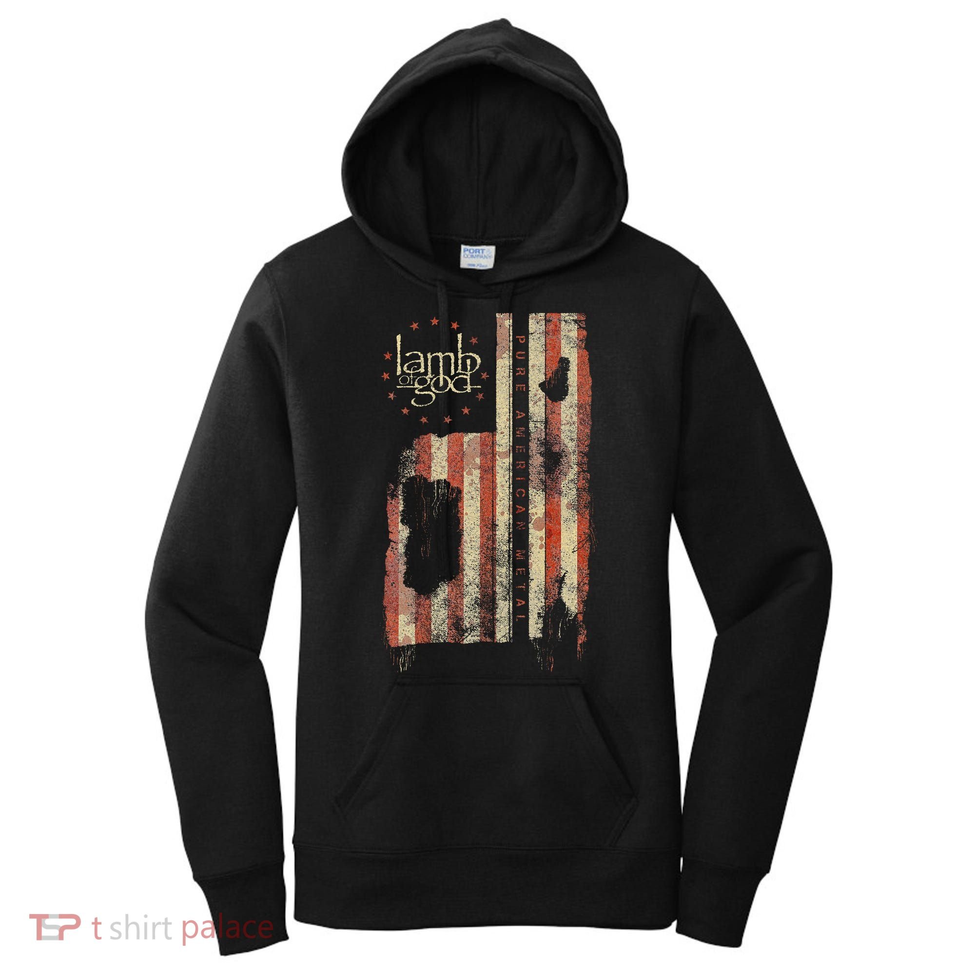 Lamb of God – Pure American Metal Flag Women's Hoodie
