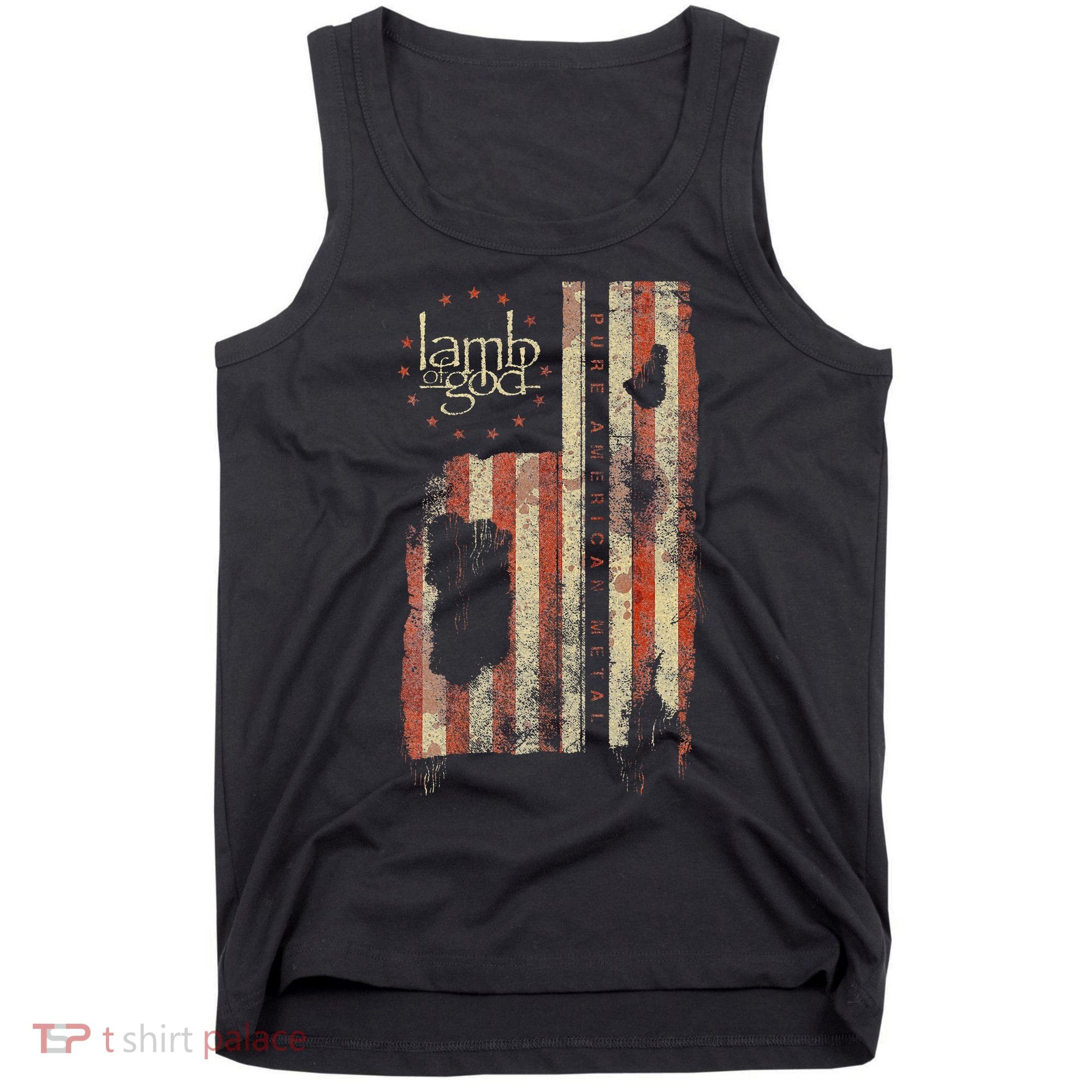 Lamb of God – Pure American Metal Flag Tank Top
