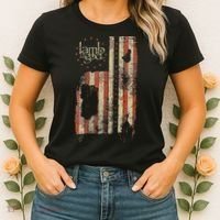 Lamb of God – Pure American Metal Flag Women's T-Shirt thumb 2