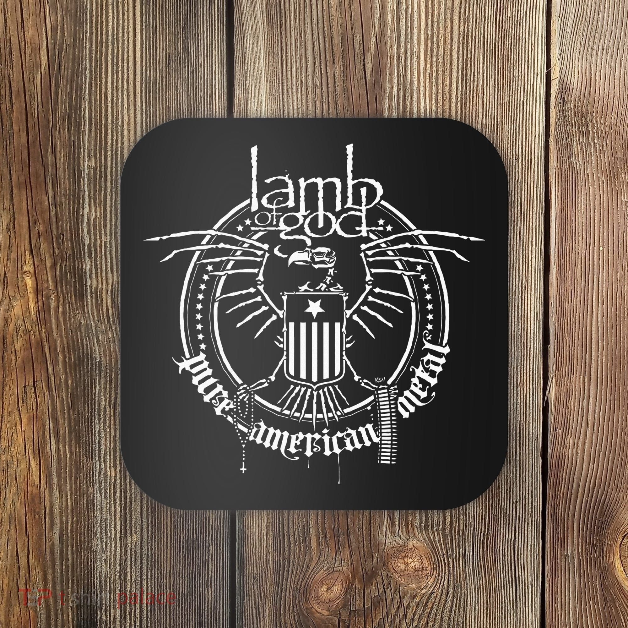 L.A.M.B Of God Skeleton Eagle Coaster