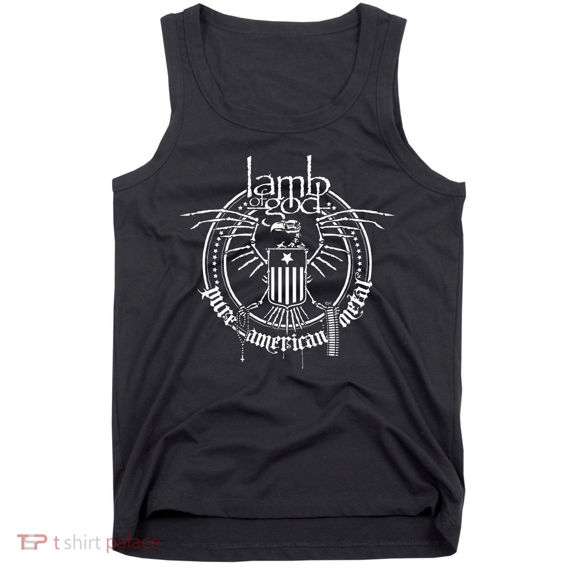 L.A.M.B Of God Skeleton Eagle Tank Top