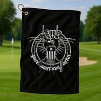 L.A.M.B Of God Skeleton Eagle Golf Towel thumb 1