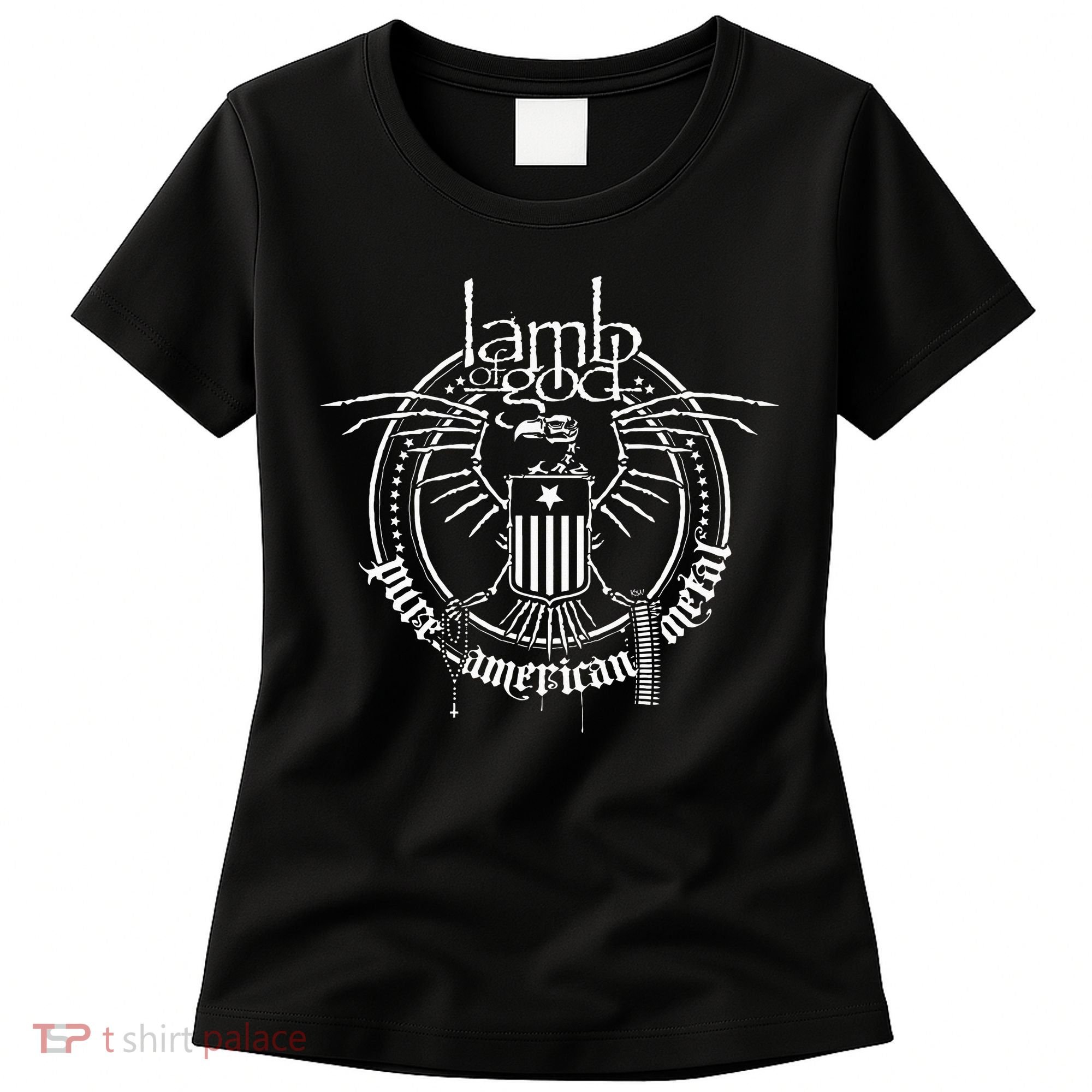 L.A.M.B Of God Skeleton Eagle Women's T-Shirt