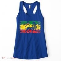 Lion Of Judah Rasta Ethiopian Reggae Old Ethiopia Flag Fan Gift Women's Tank Top thumb 0