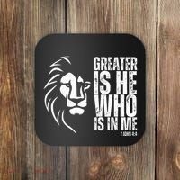 Lion Of Judah Christian Bible Verse Coaster thumb 0