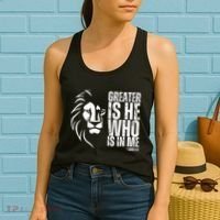 Lion Of Judah Christian Bible Verse Women's Tank Top thumb 2