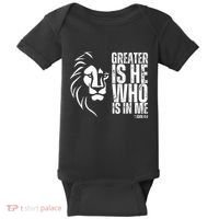 Lion Of Judah Christian Bible Verse Baby Bodysuit thumb 0