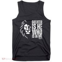 Lion Of Judah Christian Bible Verse Tank Top thumb 0