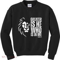 Lion Of Judah Christian Bible Verse Kids Sweatshirt thumb 0
