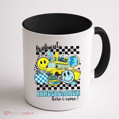 Look Out Kindergarten Here I Come Back To School Gift Coffee Mug back