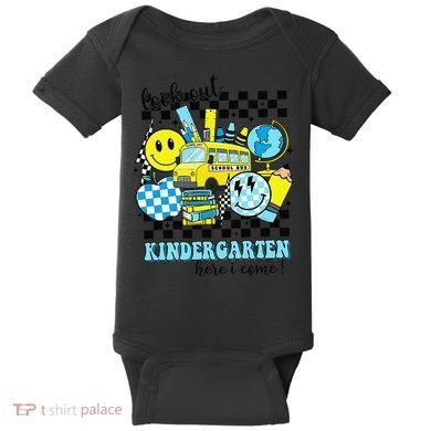Look Out Kindergarten Here I Come Back To School Gift Baby Bodysuit