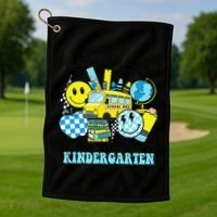 Look Out Kindergarten Here I Come Back To School Gift Golf Towel thumb 1