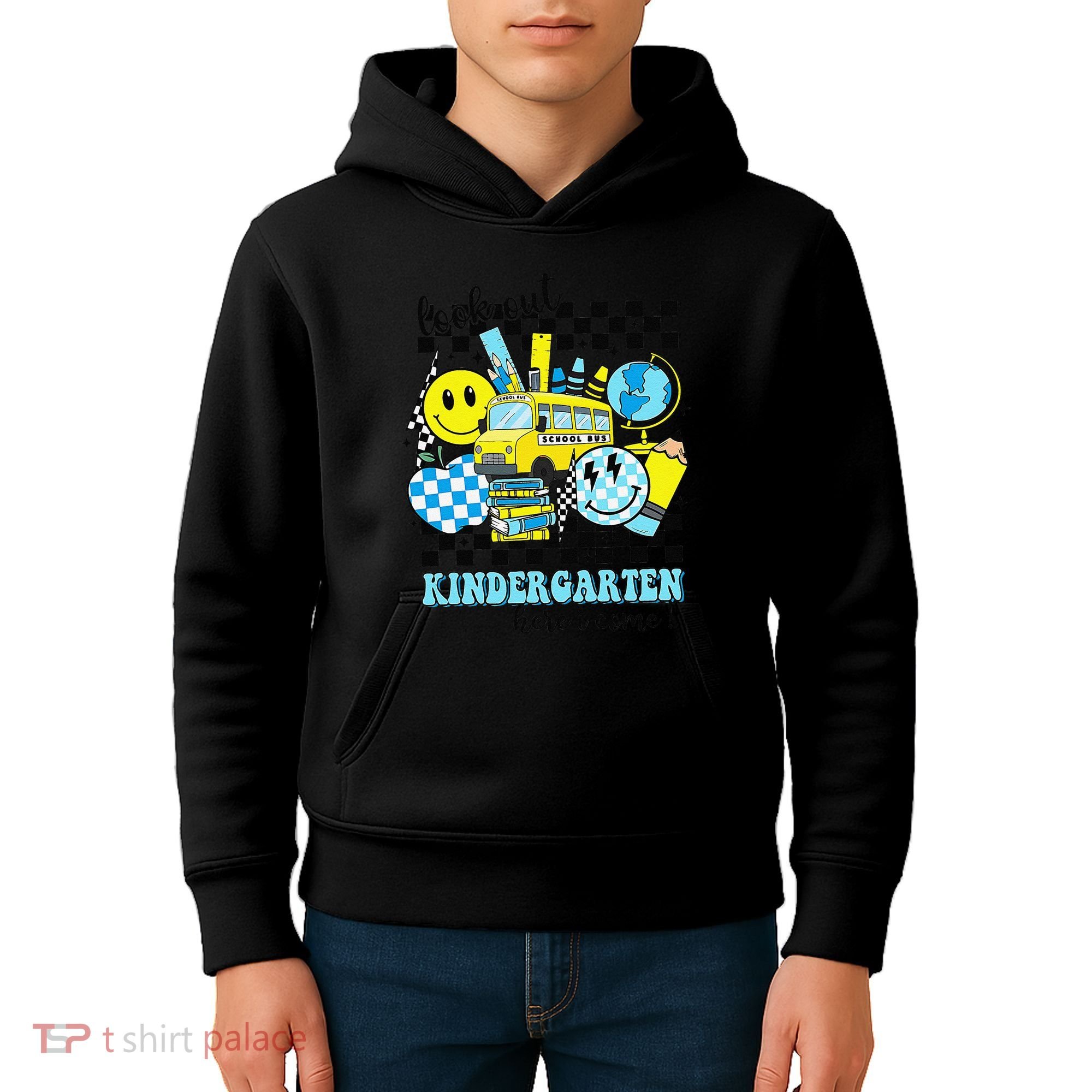 Look Out Kindergarten Here I Come Back To School Gift Kids Hoodie