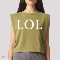 LOL Laugh Out Loud Garment-Dyed Women's Muscle Tee thumb 2